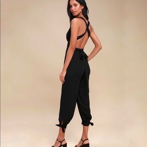 🖤 Lulus Lolinda Black Halter Jumpsuit